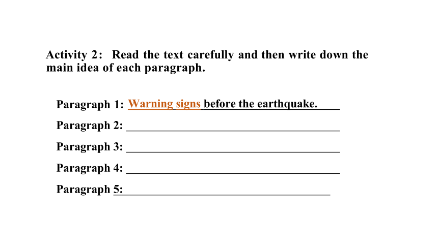 Unit 4 Natural Disasters Reading and Thinking 课件（共30张PPT）