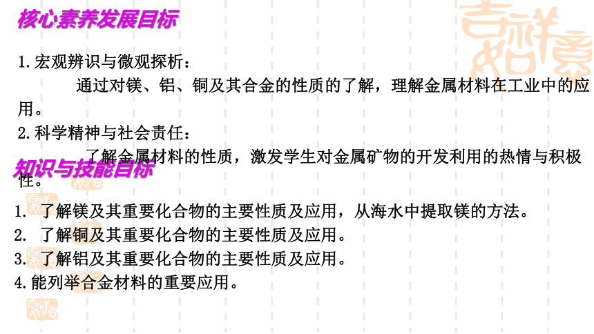 2024届高考化学一轮复习  课件：第4章第14讲  镁、铝、铜 课件(共31张PPT)