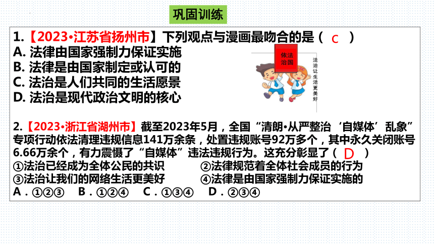 第四课 建设法治中国 复习课件（18张PPT）