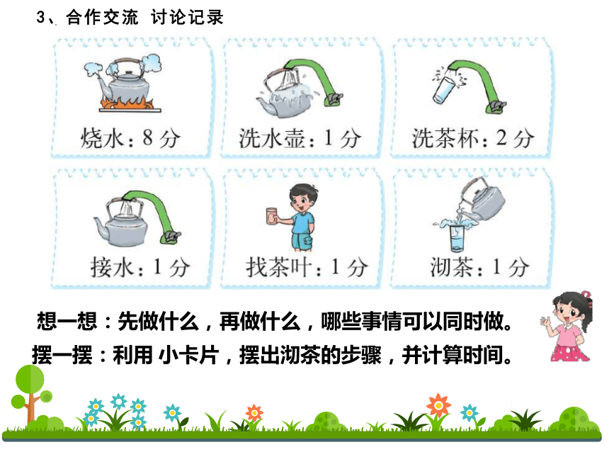 《沏茶问题》课件(共15张PPT)人教版四年级上册数学