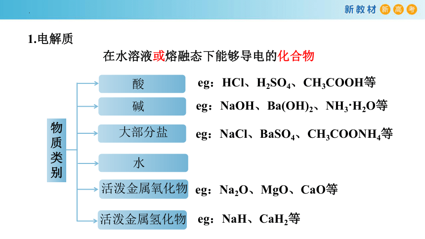 1.2.1 电解质的电离（课件）(共33张PPT)高一化学（人教版2019必修第一册）