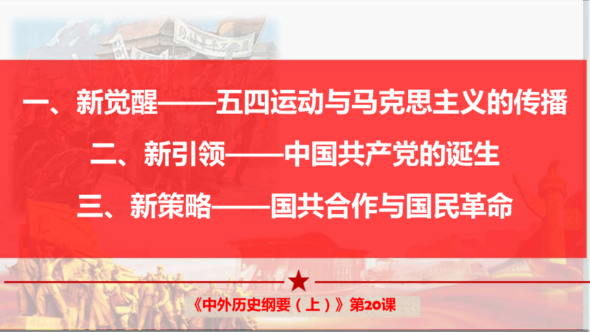 第20课 五四运动与中国共产党的诞生 课件(共25张PPT)统编版（2019）必修中外历史纲要上