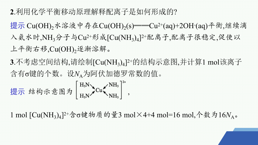 4.2.2　配合物的形成 课件(共34张PPT) 2023-2024学年高二化学苏教版选择性必修2