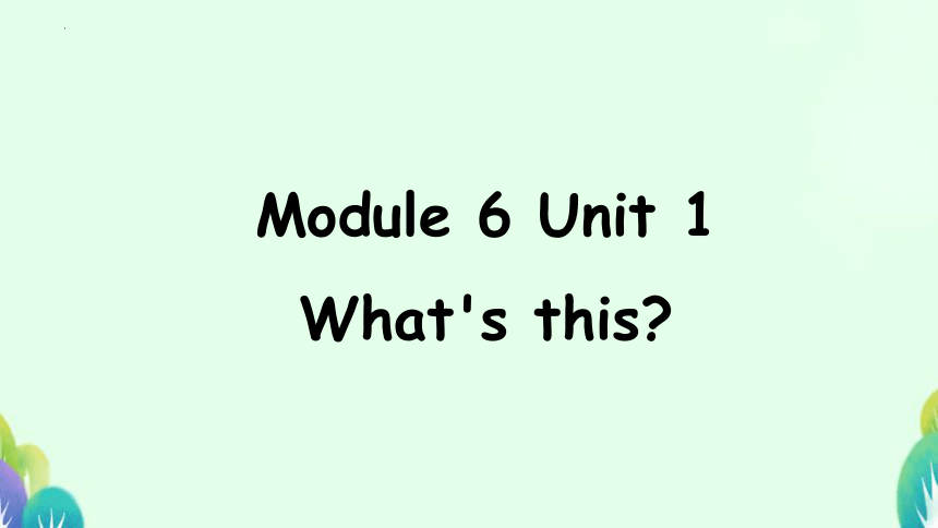 Module 6 Unit 1 What's this?课件(共19张PPT)