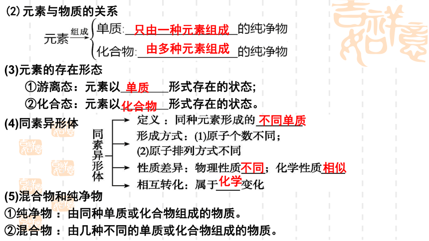 2024届高考化学一轮复习 课件：第2章第5讲  元素与物质的分类 课件(共31张PPT)