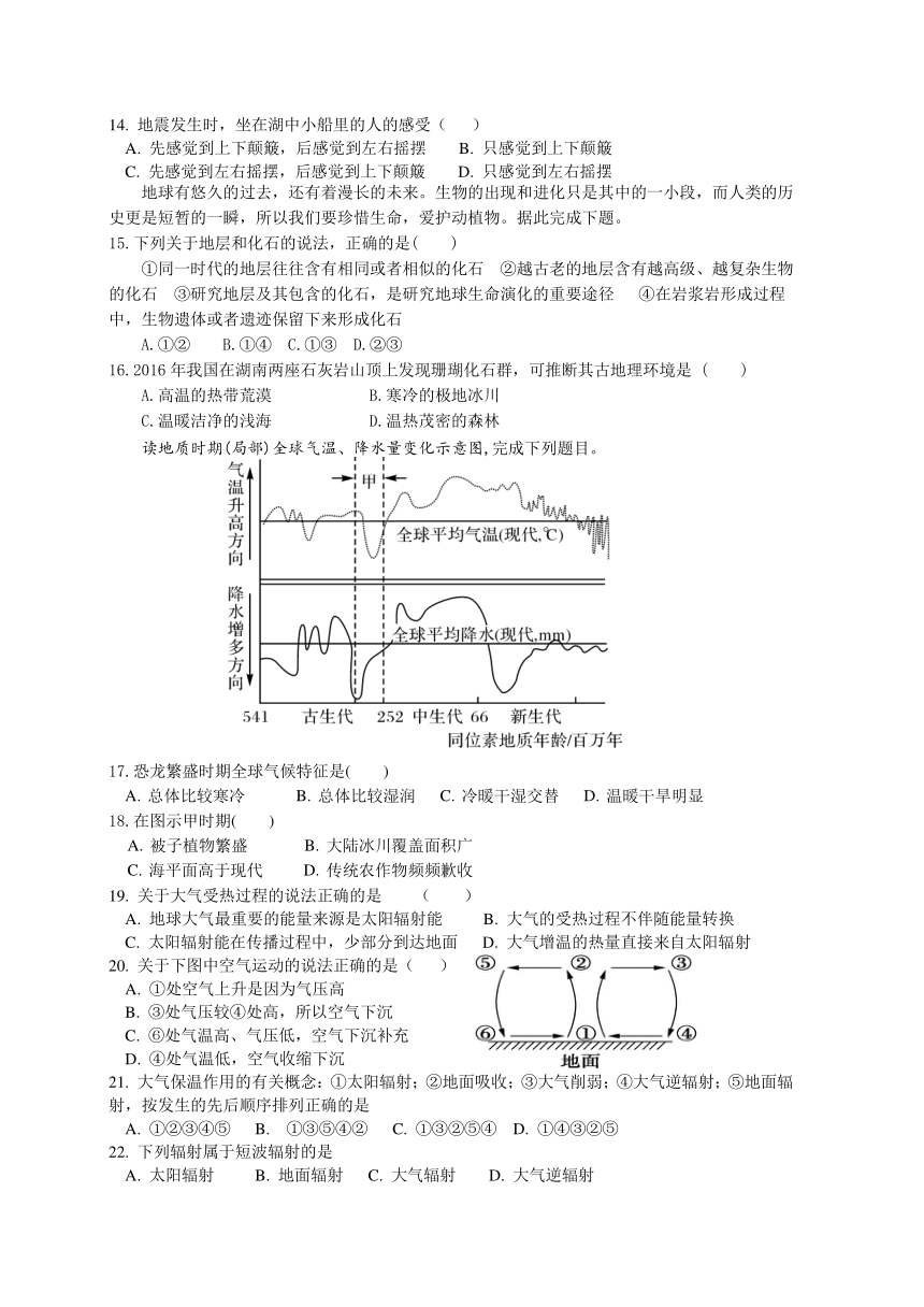 四川省眉山市东坡区多悦高中2023-2024学年高一上学期11月期中考试地理试题（含答案）