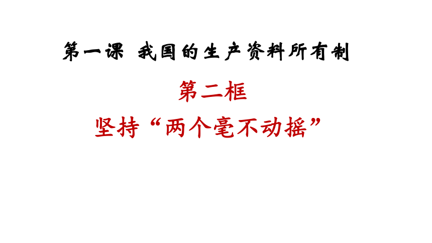 1.2坚持“两个毫不动摇”课件（共35张ppt）2023-2024学年高中政治统编版必修二经济与社会