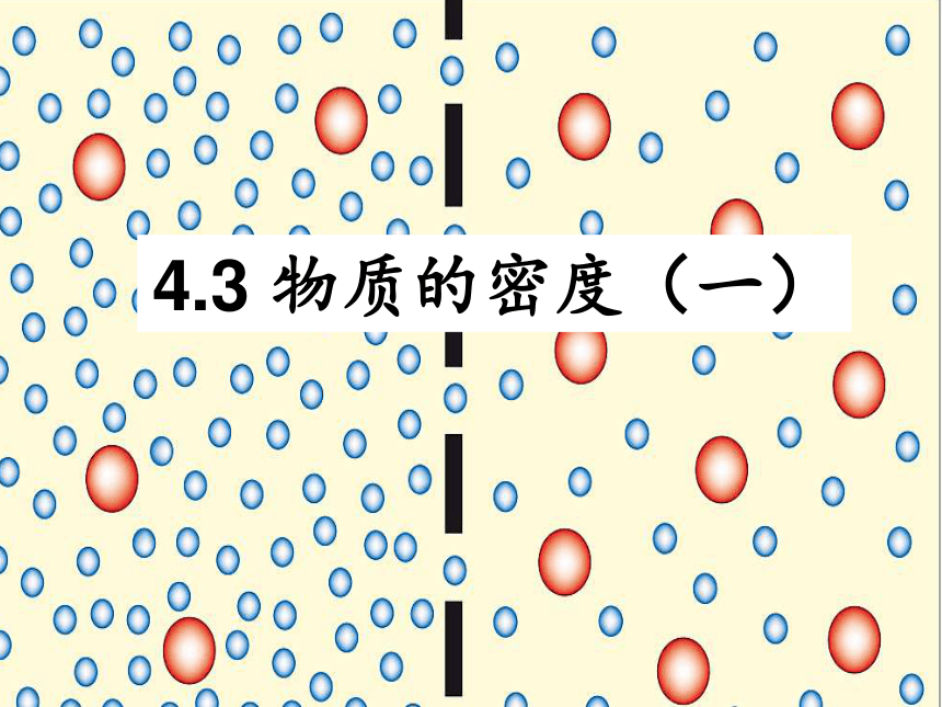 浙教版 初中科学 七上 4.3.1 物质的密度