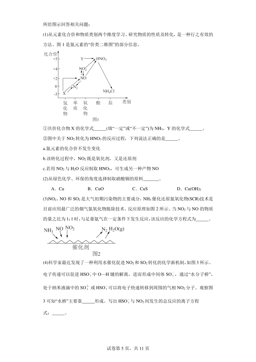 7.1.2自然固氮分层练习（含解析）2023-2024学年苏教版（2019）高中化学必修第二册