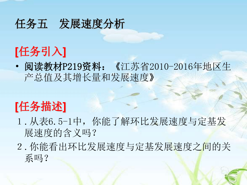 6.5  发展速度分析 课件(共15张PPT)- 《统计基础认知》同步教学（苏州大学·2018）