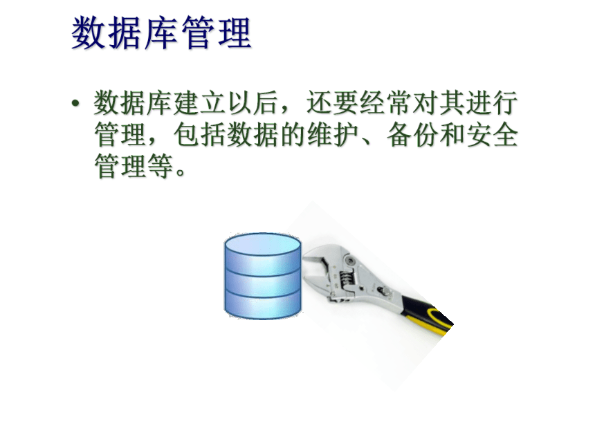 项目8   数据库管理  课件（22张ppt） 《数据库应用基础--Access 2003中文版基础教程》同步教学（人邮版·2011）