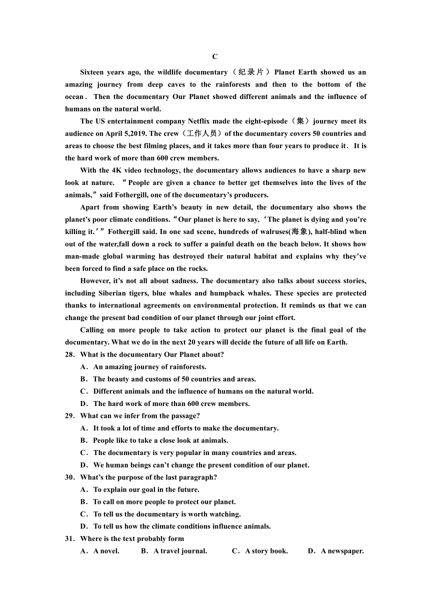 四川省德阳什邡市2023-2024学年高二上学期11月期中考试英语试题（含答案，无听力音频无听力原文）