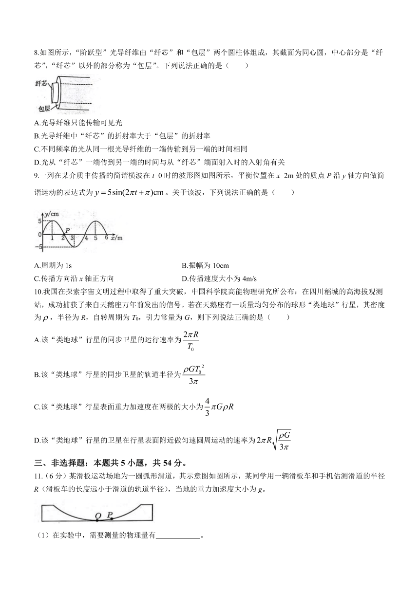 河北省邢台市五岳联盟2023-2024学年高三上学期11月期中考试物理试题（含答案）