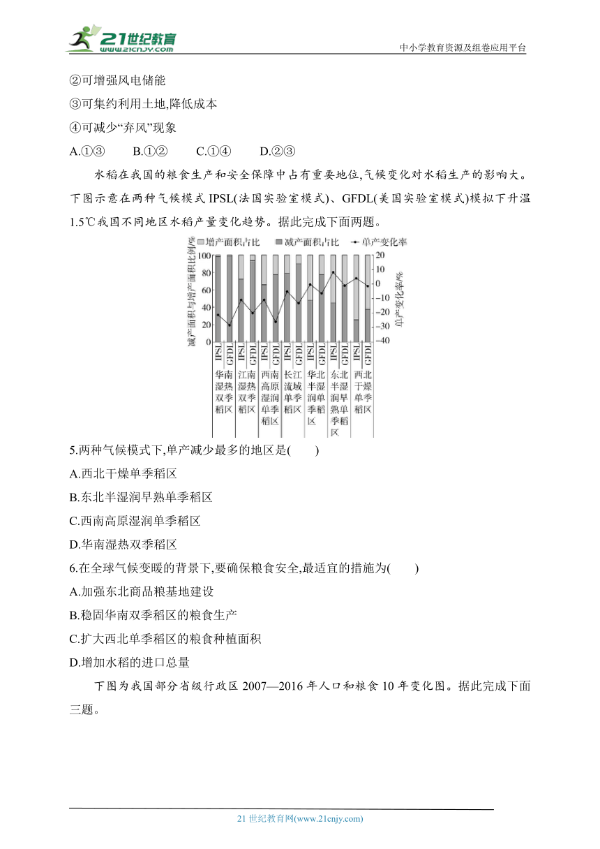 2024鲁教版高中地理选择性必修3同步练习题--第一单元　自然资源与国家安全（含解析）