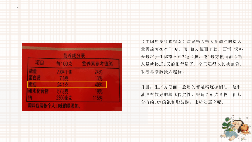 每天1包方便面，身体会发生什么变化？ 课件(共22张PPT)--2023-2024学年高一上学期饮食安全科普教育主题班会