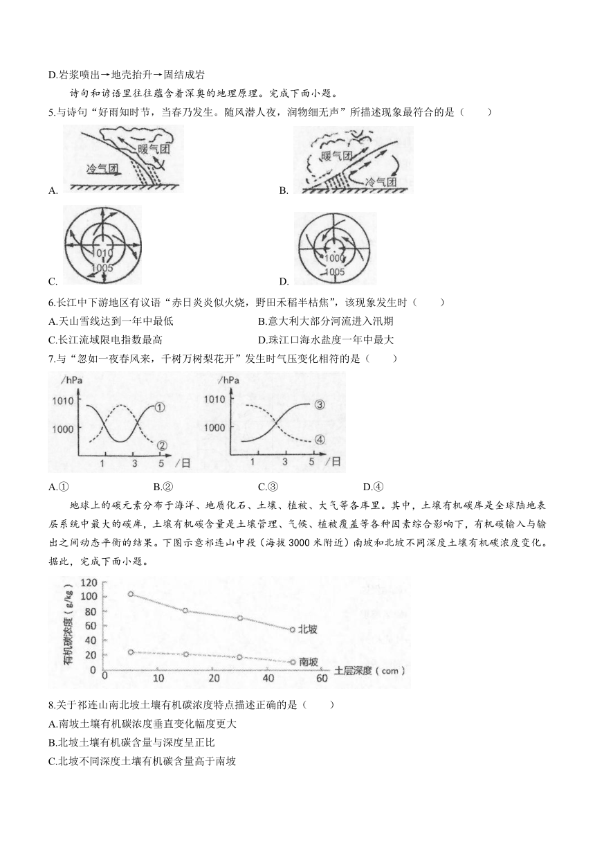 辽宁省辽西联合校2023-2024学年高三上学期期中考试地理试题（含答案）