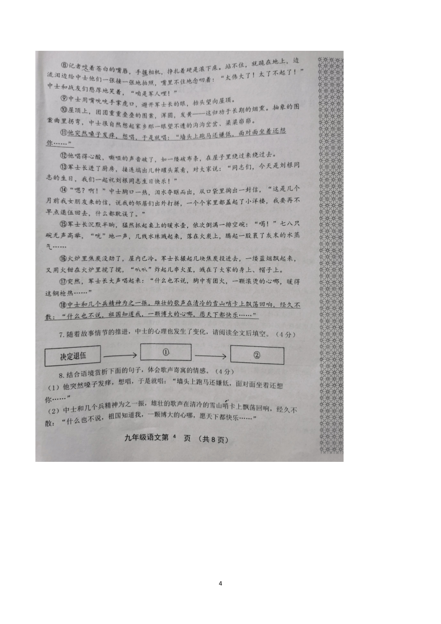 河南省洛阳市洛宁县2023-2024学年九年级上学期11月期中考试语文试题（图片版含答案）