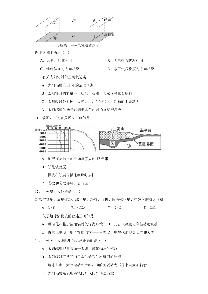 河南省周口市川汇区周口恒大中学2023-2024学年高一上学期11月期中考试地理试题（含解析）