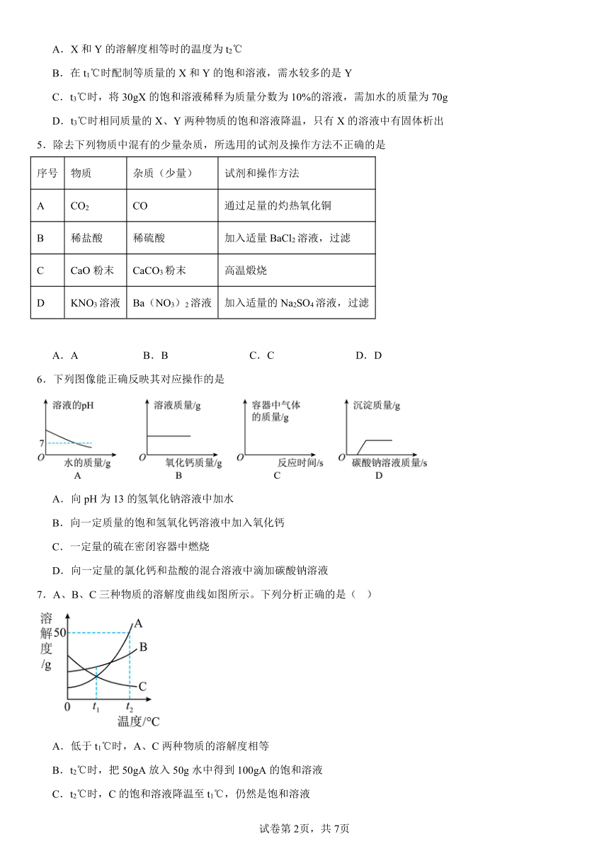 第八单元海水中的化学复习题(含解析) 2023-2024学年九年级化学鲁教版下册