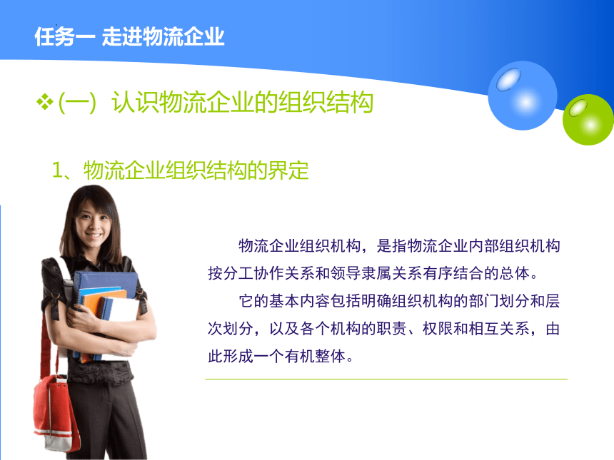 2.1走进物流企业 课件（共15张PPT）-《物流客户服务》同步教学（高教版）