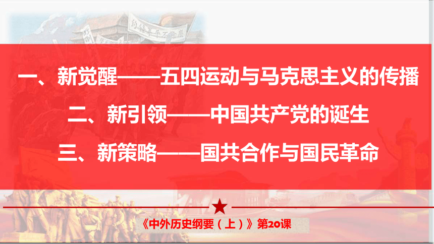 第20课 五四运动与中国共产党的诞生 课件(共25张PPT)统编版（2019）必修中外历史纲要上