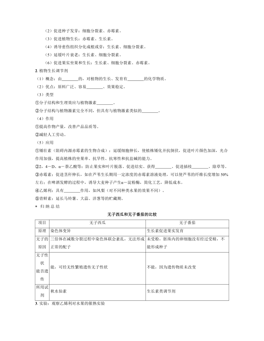 新人教生物一轮复习学案：第37讲　其他植物激素、其他因素参与调节植物生命活动（含答案解析）