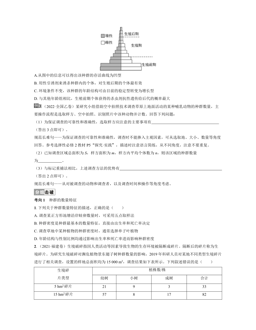 新人教生物一轮复习学案：第38讲　种群及其动态（含答案解析）