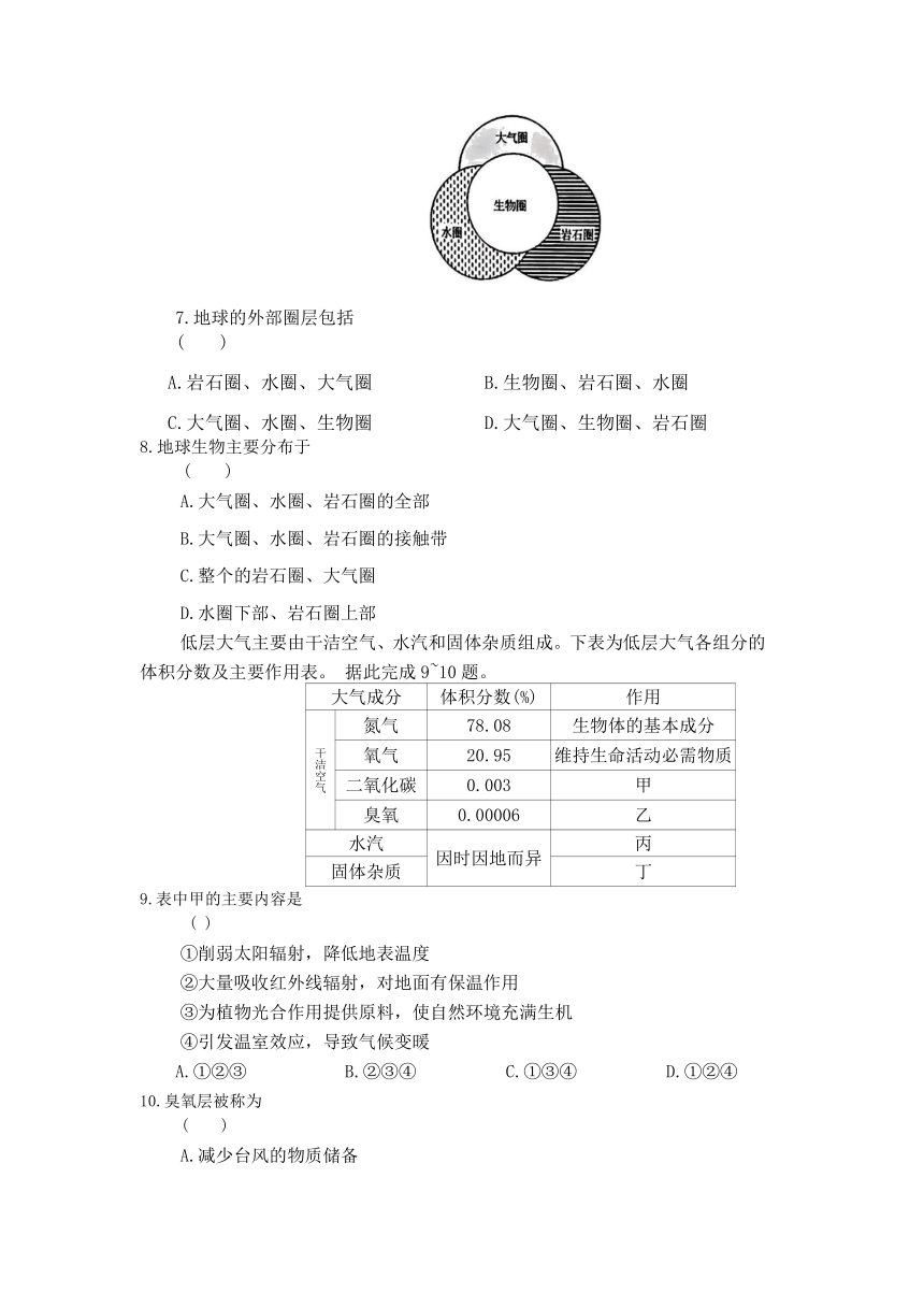 河南省2023-2024学年高一上学期期中学业质量检测地理试题(人教版)（含解析）