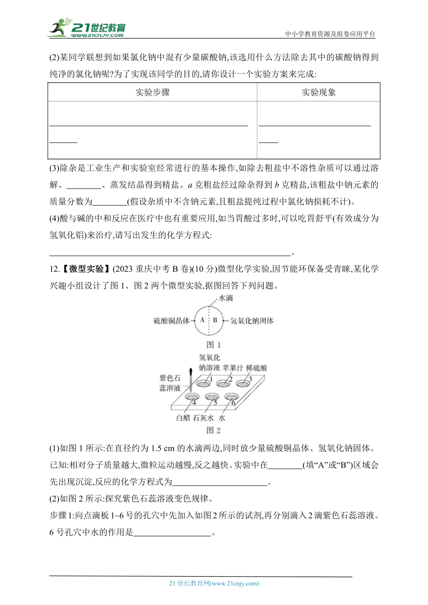 2024沪教版化学九年级下学期课时练--第7章 素养综合检测