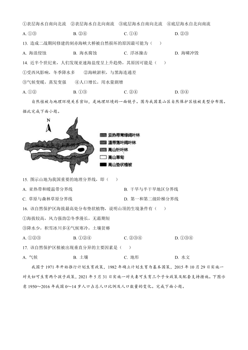 河南省周口市项城市第一高级名校2023-2024学年高三上学期11月期中考试 地理 （解析版）