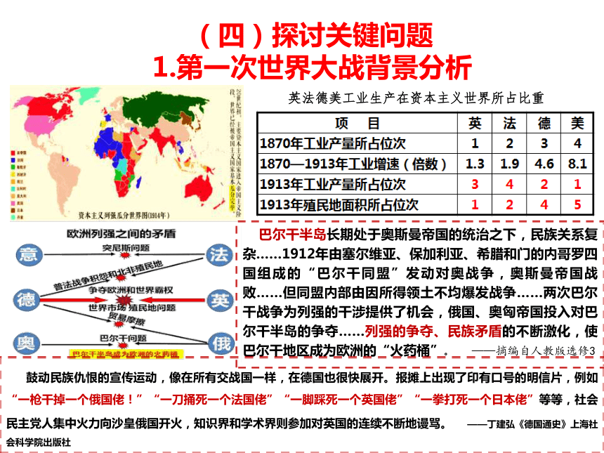 历史统编版（2019）必修中外历史纲要下第14课第一次世界大战与战后国际秩序 课件（共31张ppt）