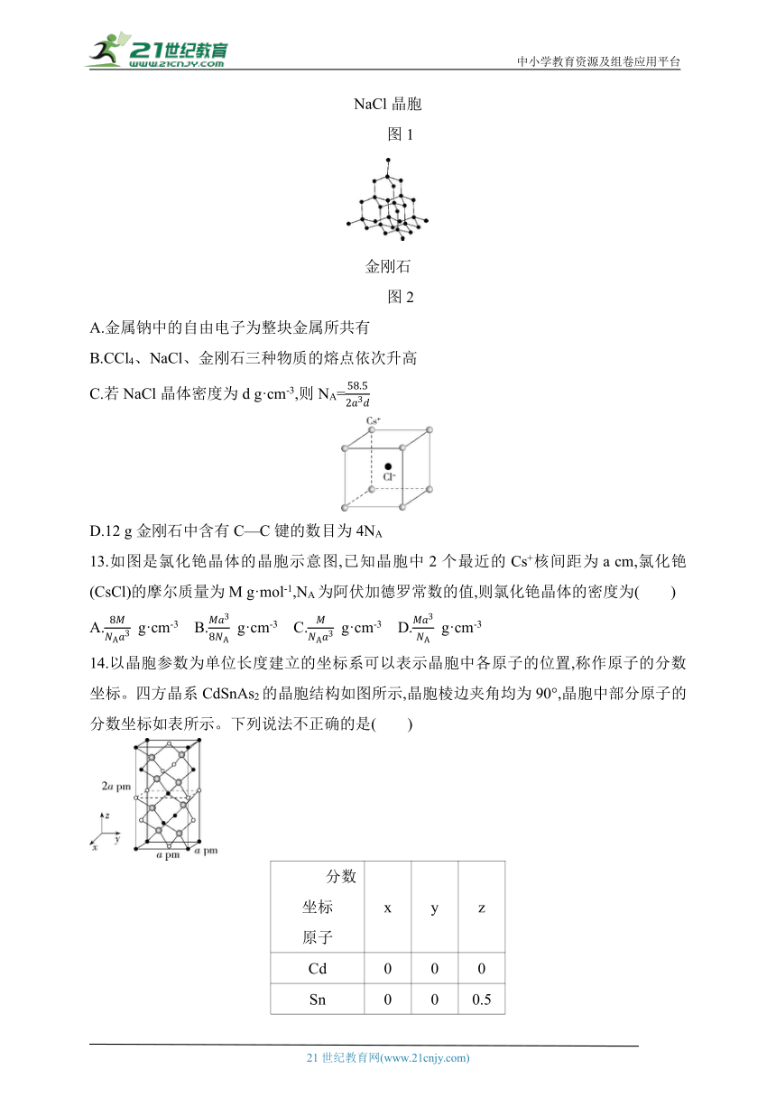 2024苏教版高中化学选择性必修2同步练习题（含解析）--专题3 微粒间作用力与物质性质