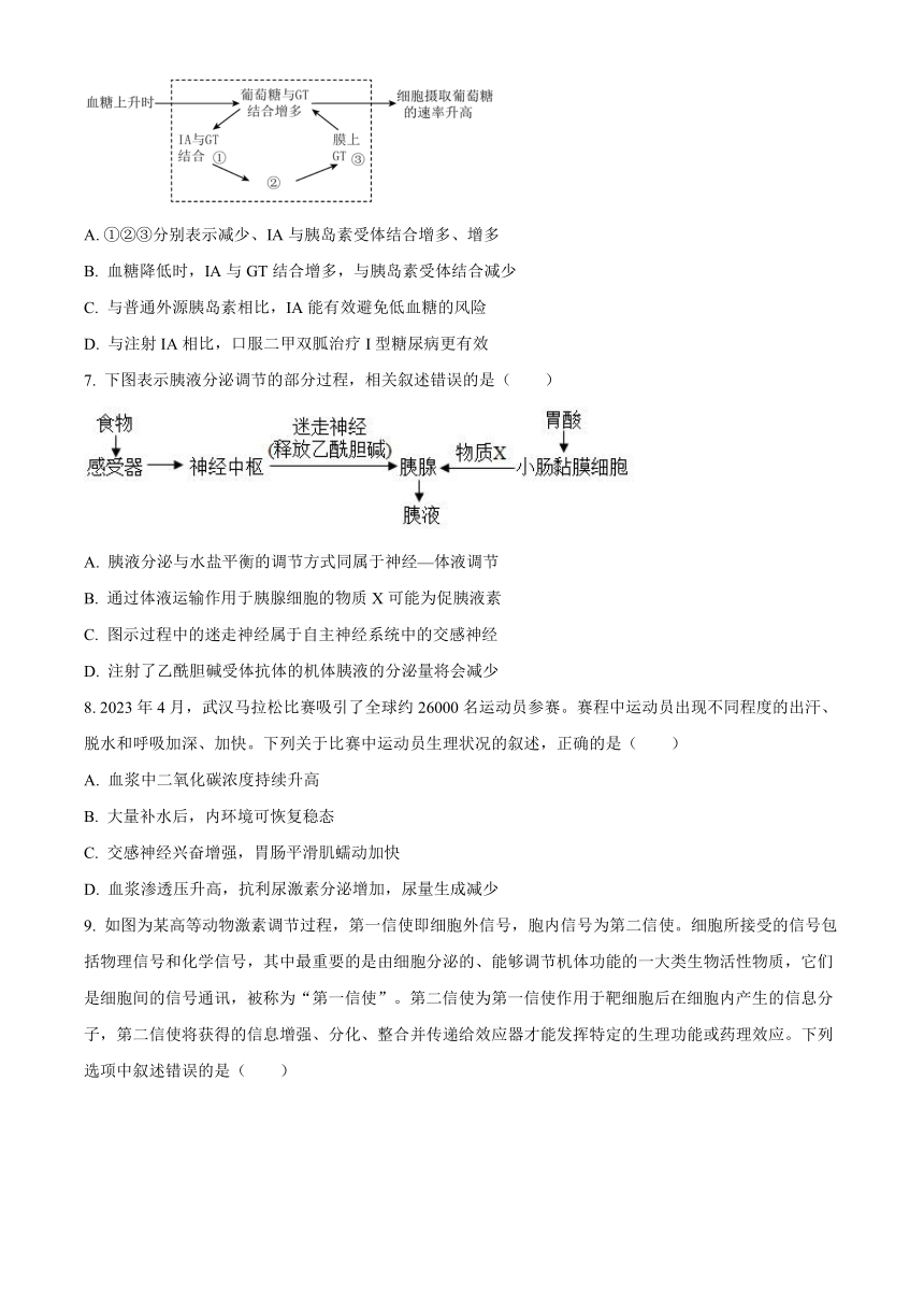 江苏省无锡市锡东高级名校2023-2024学年高二上学期期中考试生物（解析版）