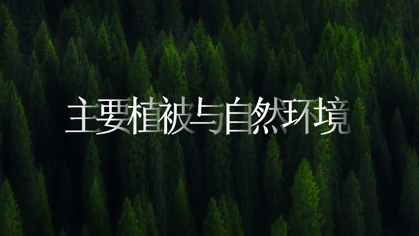 5.1主要植被与自然环境课件2023-2024学年高中地理湘教版（2019）必修一（58张）