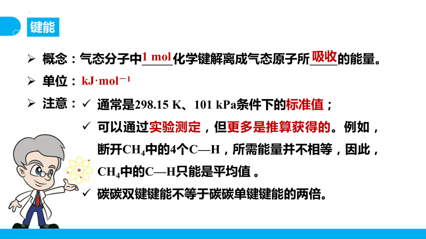 化学人教版（2019）选择性必修2 2.1.2键参数——键能、键长与键角 课件（共24张ppt）