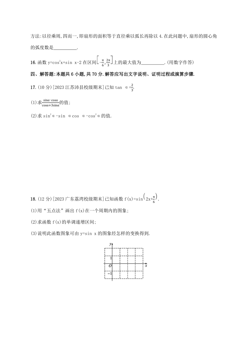 第七章 三角函数 综合测评(B卷)（含解析）