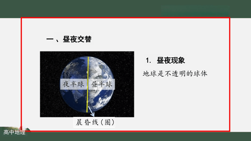1.2 地球运动的地理意义（第1课时） 课件（共19张PPT）