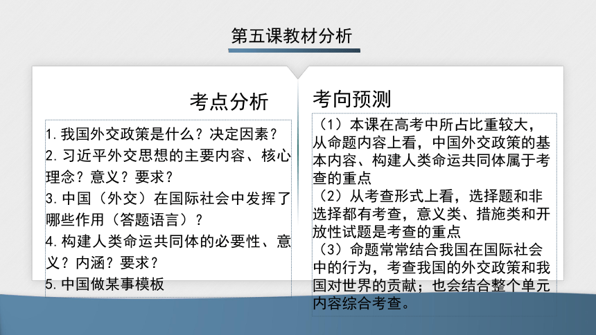 第五课   中国的外交 一轮复习课件