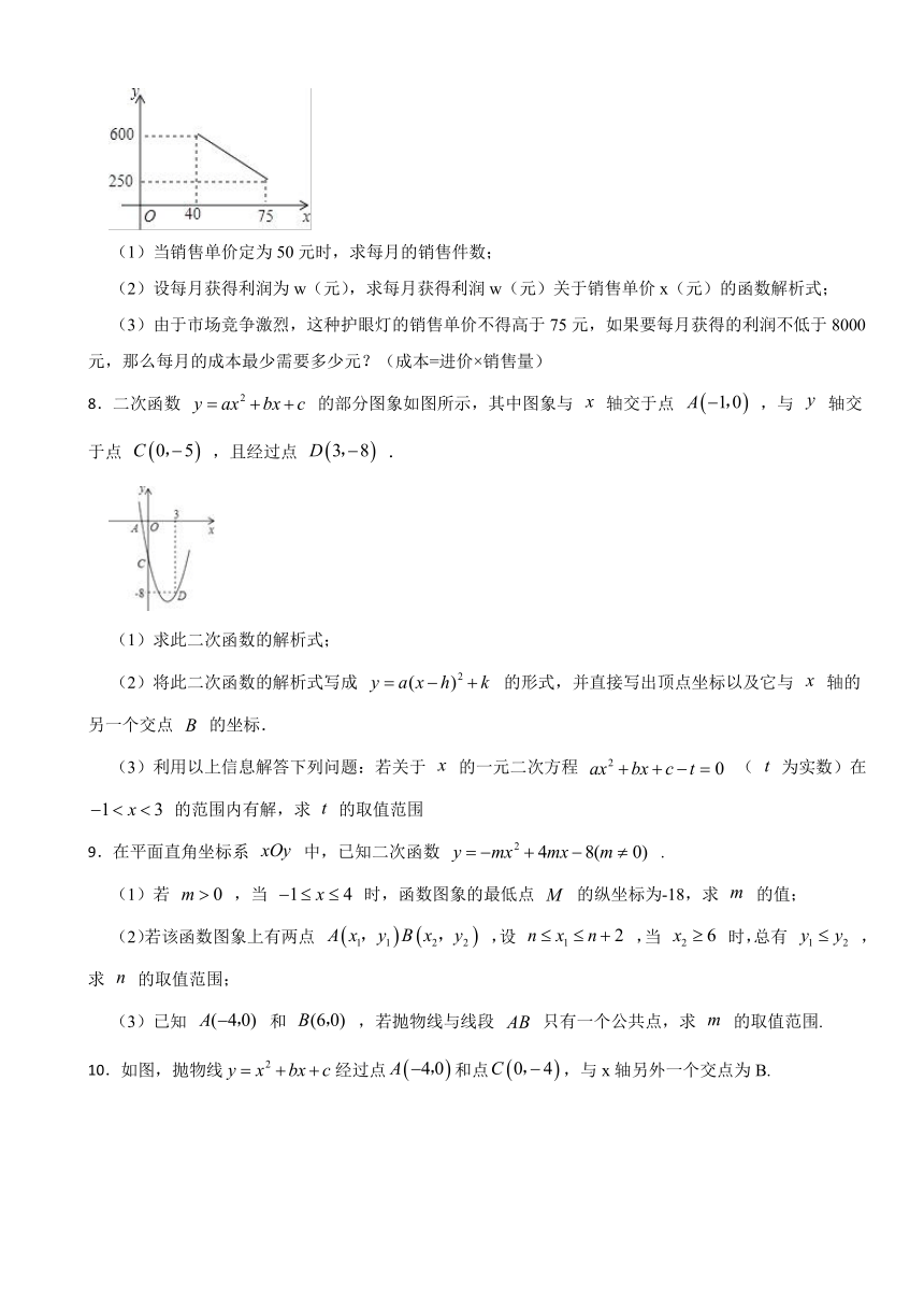 2024年中考数学二轮复习  二次函数与不等式的综合应用（含答案解析）