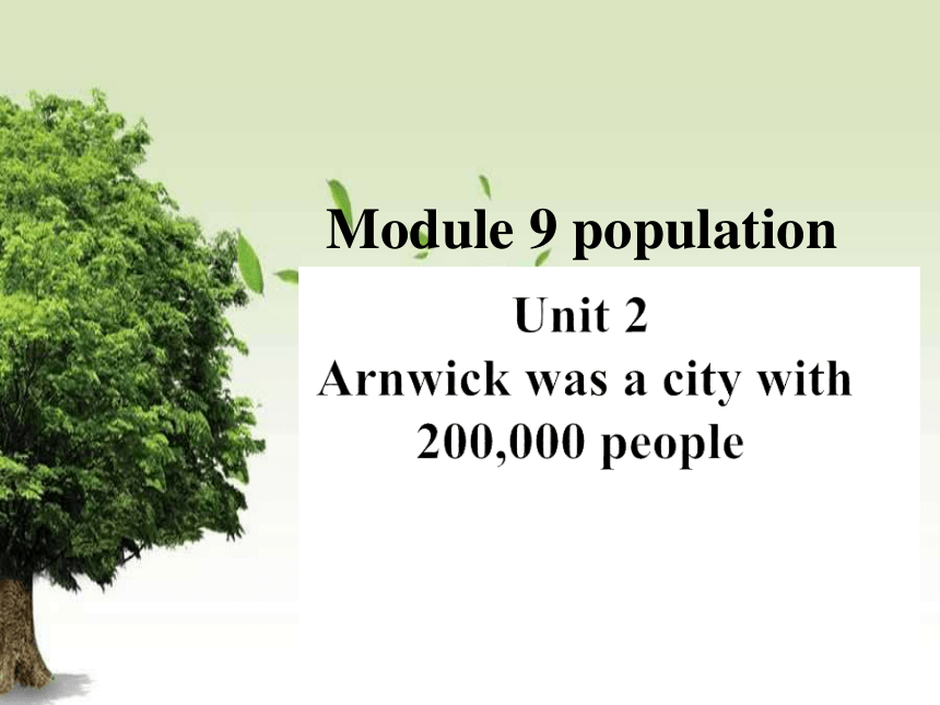 外研版八年级上册Module 9  Unit 2 Arnwick was a city with a population of 10000000.（2022）课件(共20张PPT)