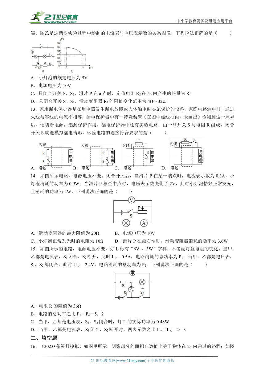 2024中考冲刺——电能错题精选