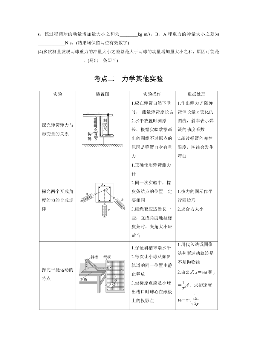 第16讲　力学实验（含解析）2024年高考物理大二轮复习讲义
