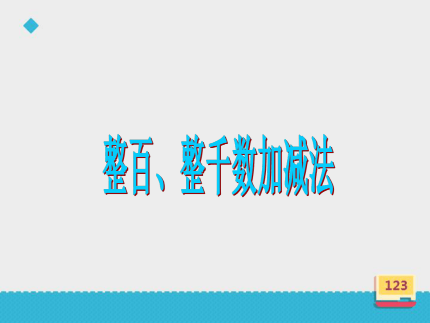 数学二年级下人教版7.3 整百整千数加减法课件（14张）