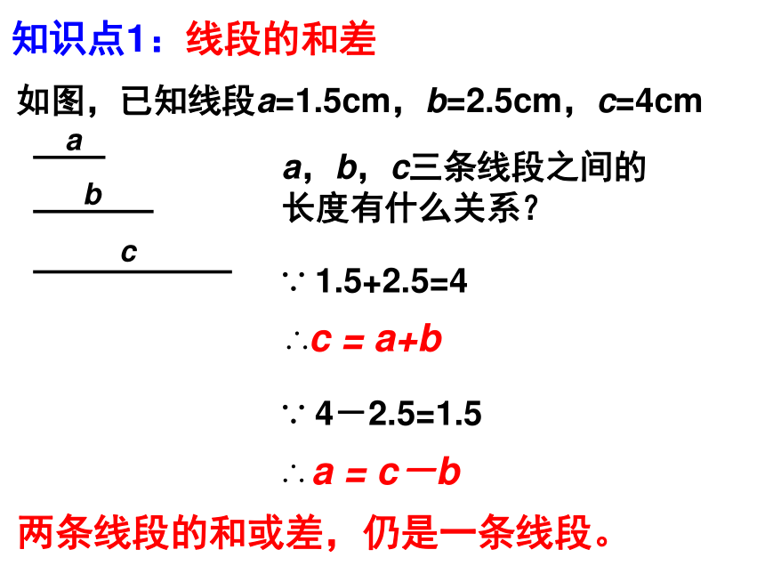 浙教版数学七年级上册6.4 线段的和差  课件(共27张PPT)