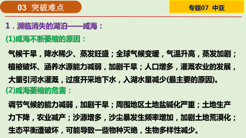 课件07 中亚-2024年高考区域地理总复习（全国通用）(33张PPT)