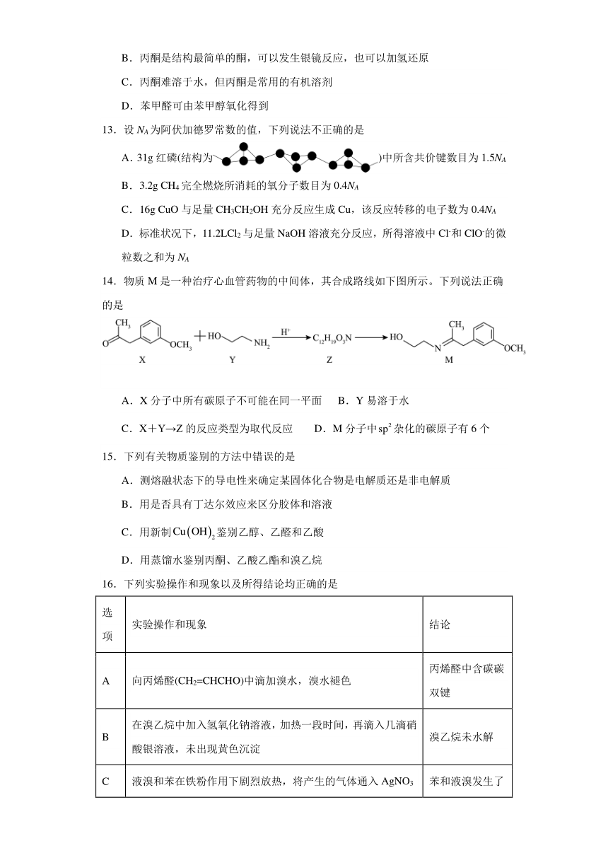 3.3.醛酮 能力提升（含解析） 2023-2024学年高二下学期化学人教版（2019）选择性必修3