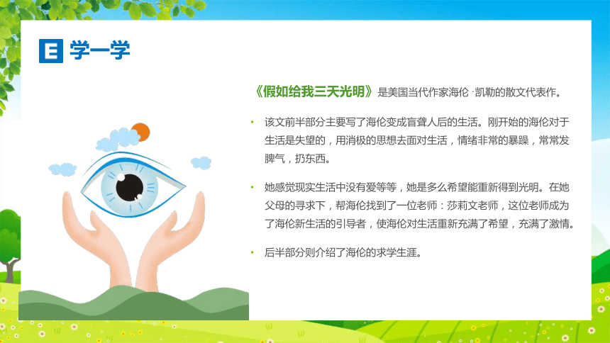 小学生主题班会通用版 关注眼睛健康，共筑“睛”彩人生 爱眼日 课件 (共33张PPT)