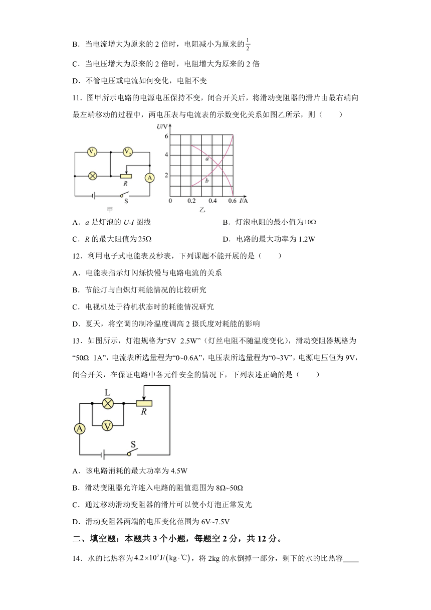 湖南省郴州市永兴县2023-2024学年九年级上学期期中考试物理试题（含解析）