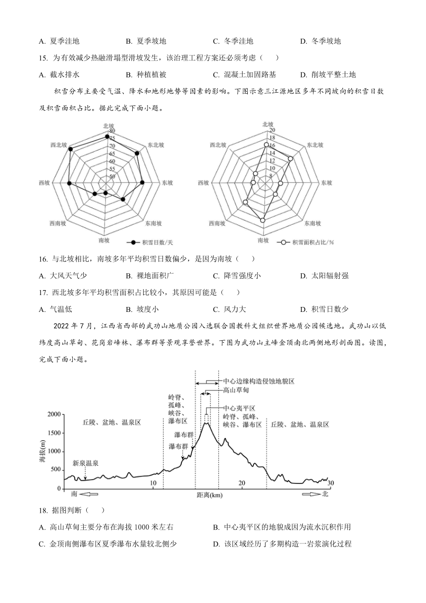 黑龙江省哈尔滨市第九名校2023-2024学年高三上学期期中考试 地理（含解析）