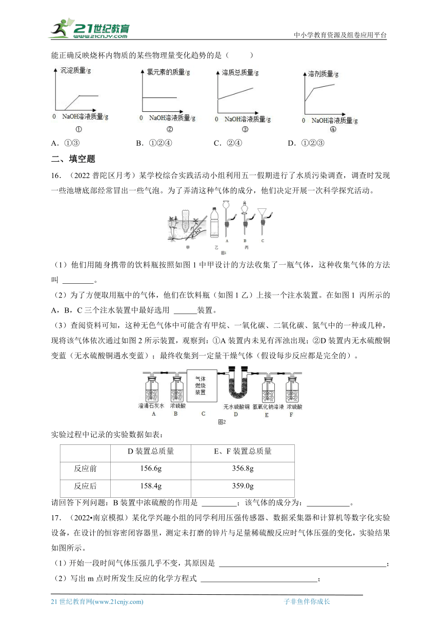 2024中考冲刺之物质推断、除杂、离子共存等专题（含答案）